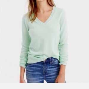 NWT Mint Green V-Neck 100% Cotton Sweater